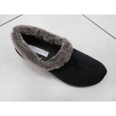 CINZIA SOFT CIABATTA DONNA CHIUSA CON PELLICCIA