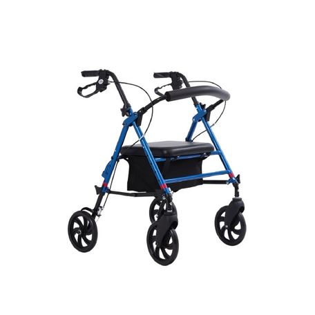 DEAMBULATORE ROLLATOR KD IN ALLUMINIO CON BORSA E RUOTE DA 20 CM