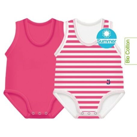 J-BIMBO BODY ELASTICIZZATO 0-36 MESI FRESCO COTONE SUMMER 2-PACK