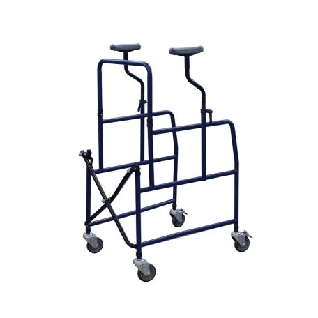 DEAMBULATORE PIEGH. CON ASCELL. E FRENI SU RUOTE  REG. IN ALTEZZA AD-64