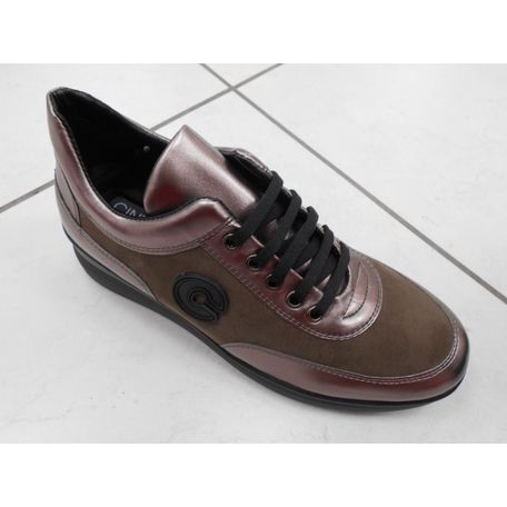 CINZIA SOFT SCARPA DONNA CON LACCI LAMINATA