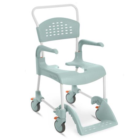 SEDIA DOCCIA CLEAN 49 CM. CON 4 RUOTE FRENANTI  VERDE APERTURA ANTERIORE