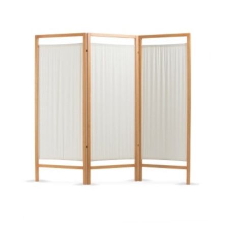 PARAVENTO IN LEGNO 3 ANTE COTONE IGNIFUGO