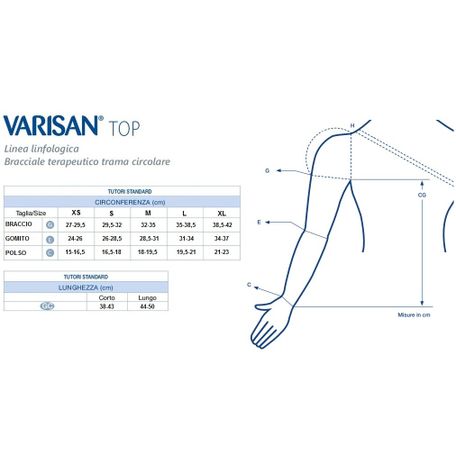 CL447 VARISAN TOP BRACCIALE AUTOREGGENTE AL POLSO LUNGO CCL2
