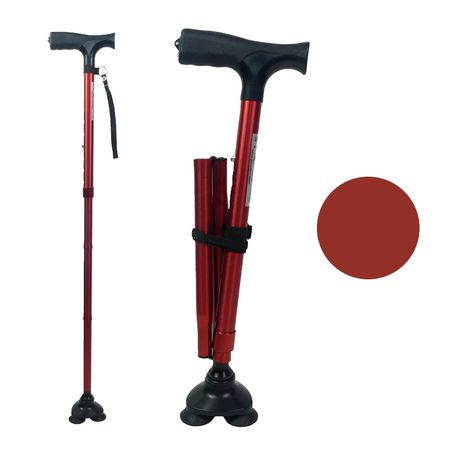 BASTONE PIEGHEVOLE REG. IN ALTEZZA CON BASE LARGA