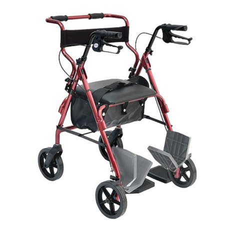 DEAMBULATORE ROLLATOR CARROZZINA DOPPIA FUNZIONE