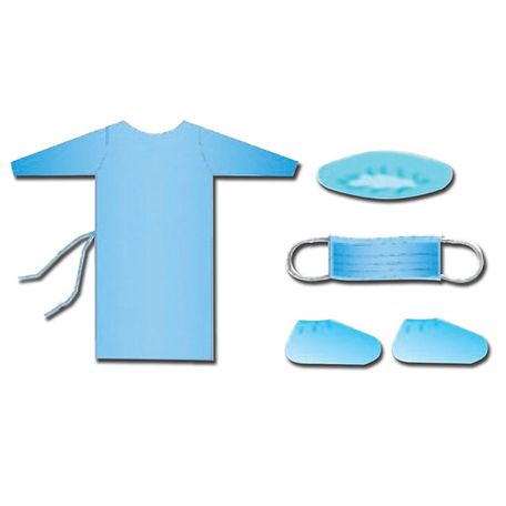 KIT IN TNT PER SALA OPERATORIA (CAMICE, MASCHERINA, CUFFIA, SOVRASCARPE)