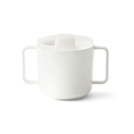 TAZZA CON DUE PRESE E COPERCHIO