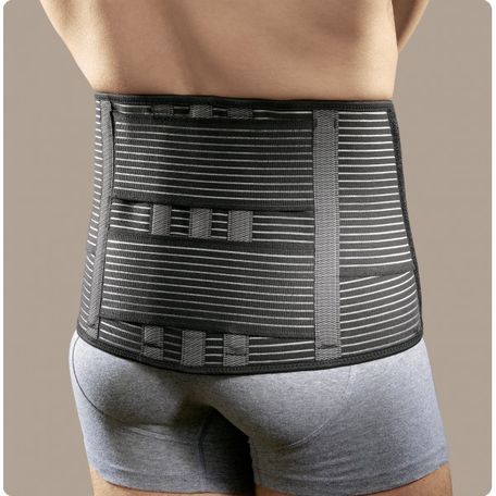 Busto dorso lombare elastico millerighe  Uomo/Donna Nero Linear70  pr1-1770S
